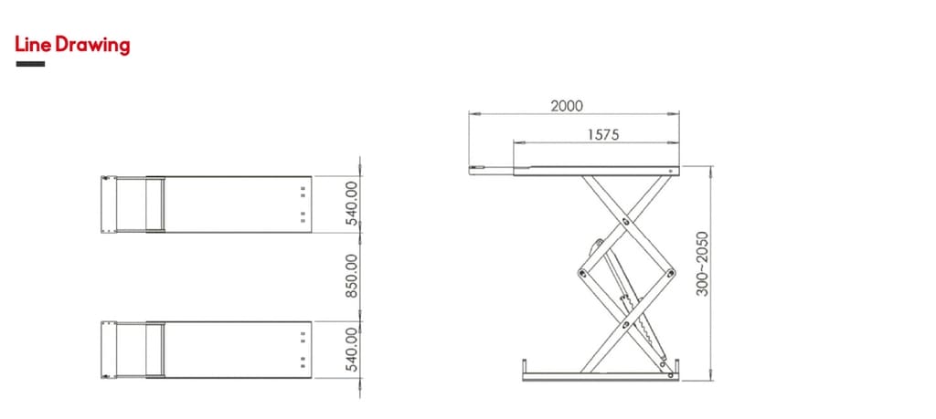 cầu nâng cắt kéo giá rẻ bright pi 350e