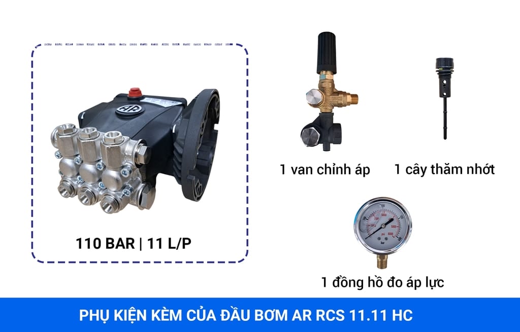 đầu bơm áp lực rửa xe annovi reverberi ar rcs11.11hc