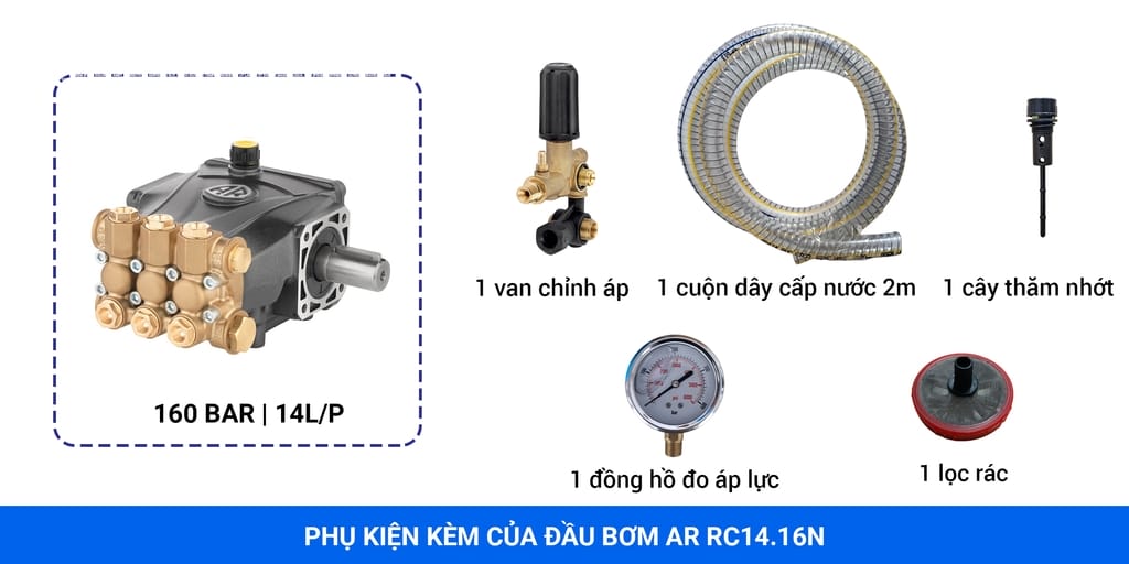 đầu bơm máy xịt cao áp annovi reverberi ar rc14.16n