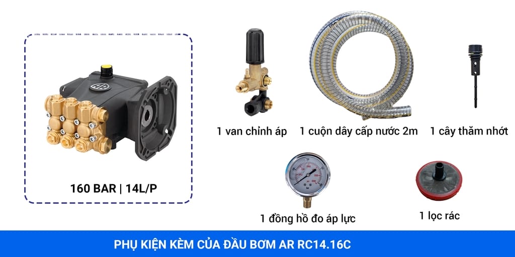 đầu bơm cao áp máy rửa xe annovi reverberi ar rc1416c