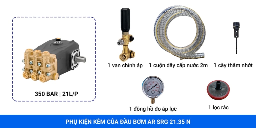 đầu máy bơm rửa xe áp lực annovi reverberi ar srg21.35n