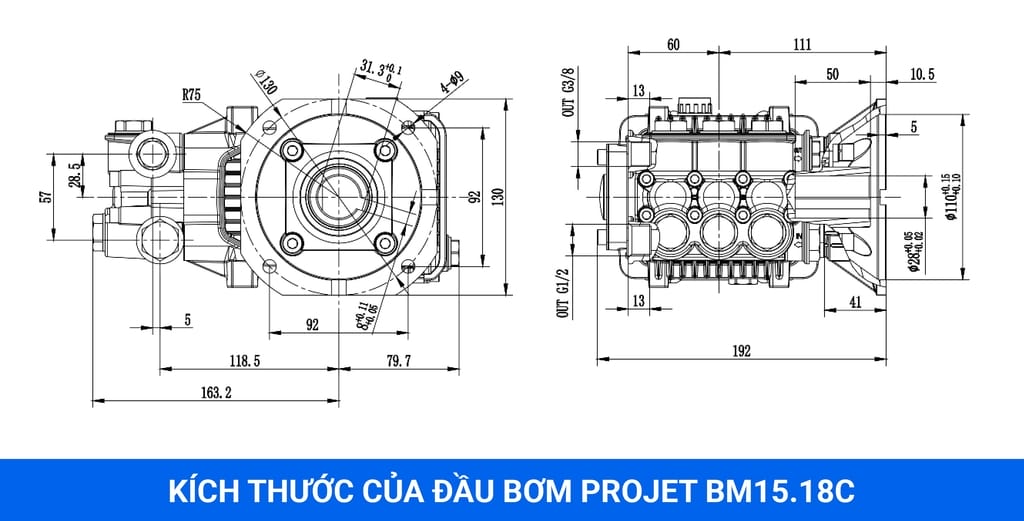 đầu xịt rửa xe projet bm1518c