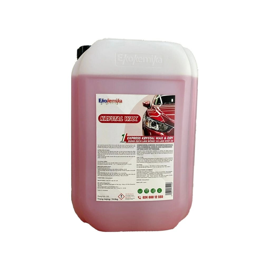 dung dịch làm bóng vỏ xe ekokemika krystal wax can 22l