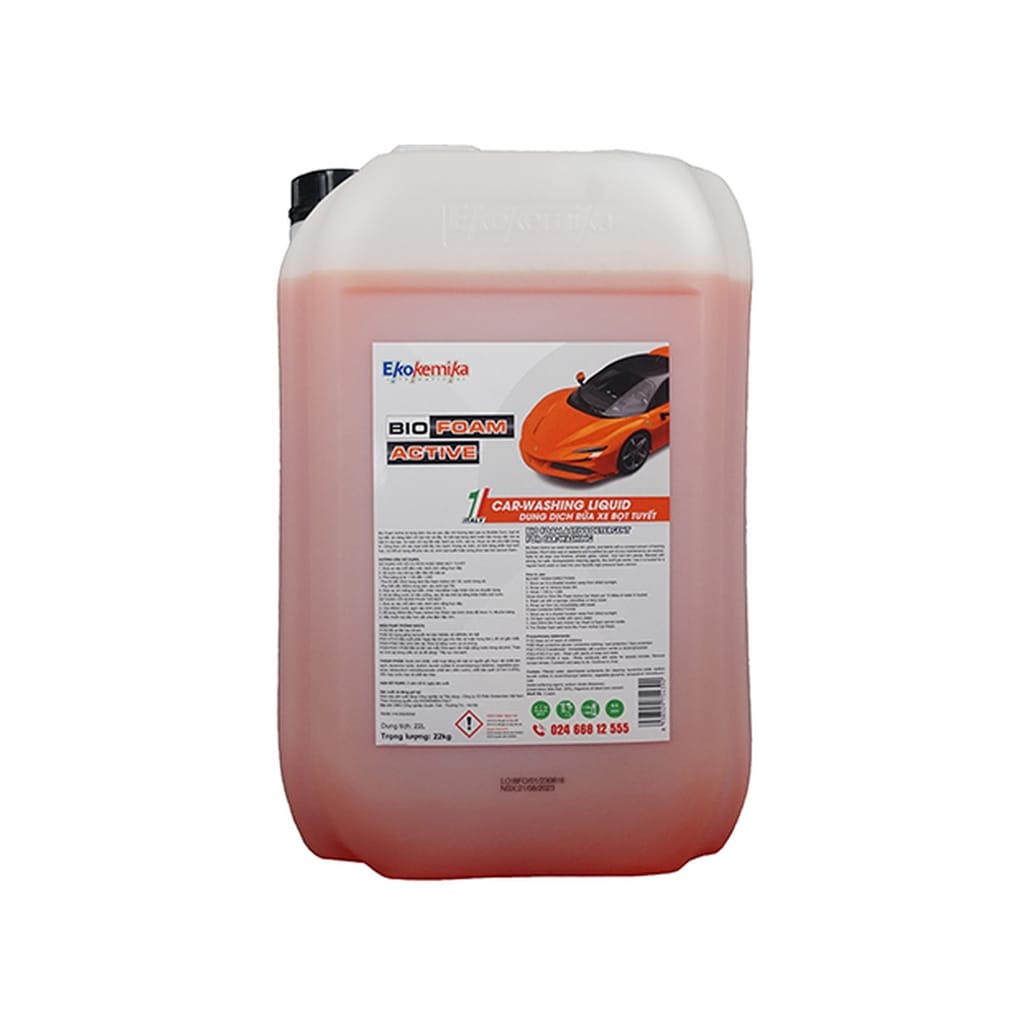 dung dịch rửa xe bọt tuyết ekokemika bio foam active can 22l