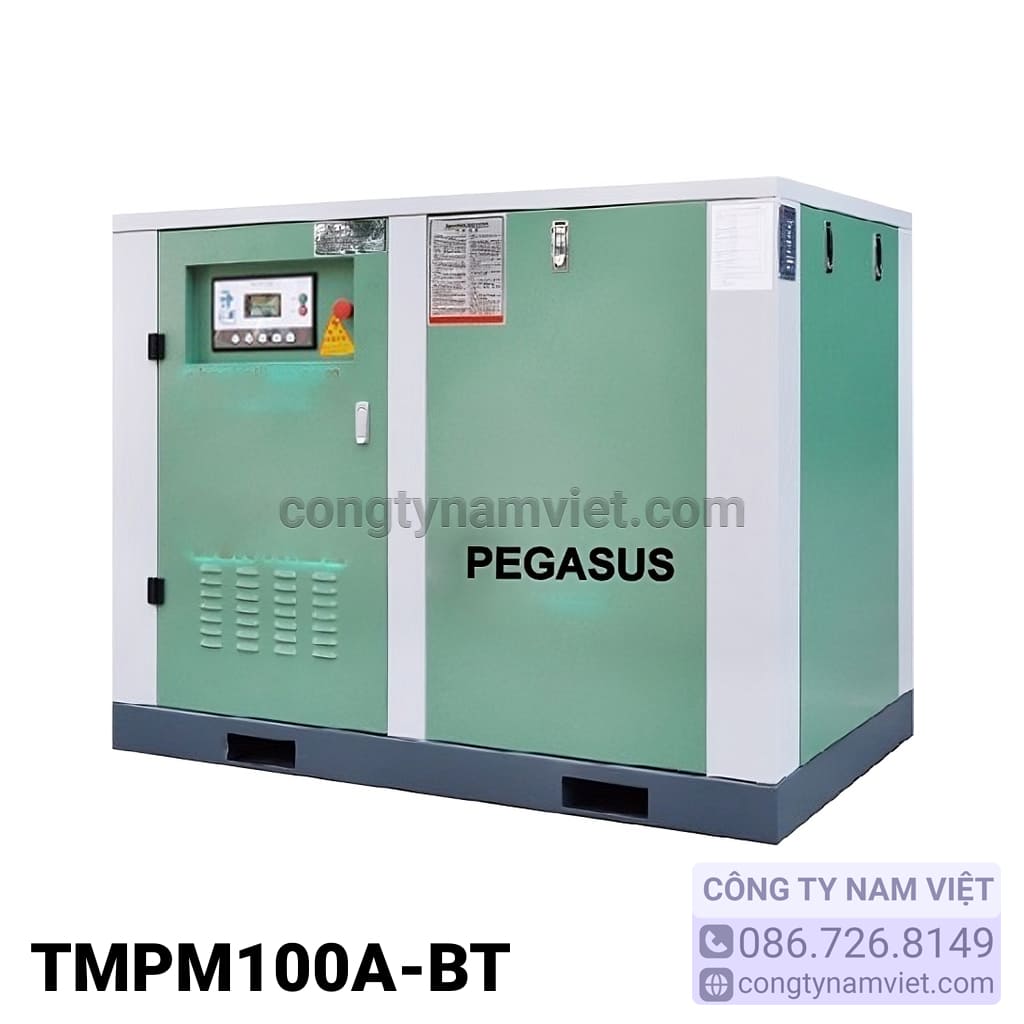 máy nén khí trục vít pegasus có biến tần tmpm100a-bt