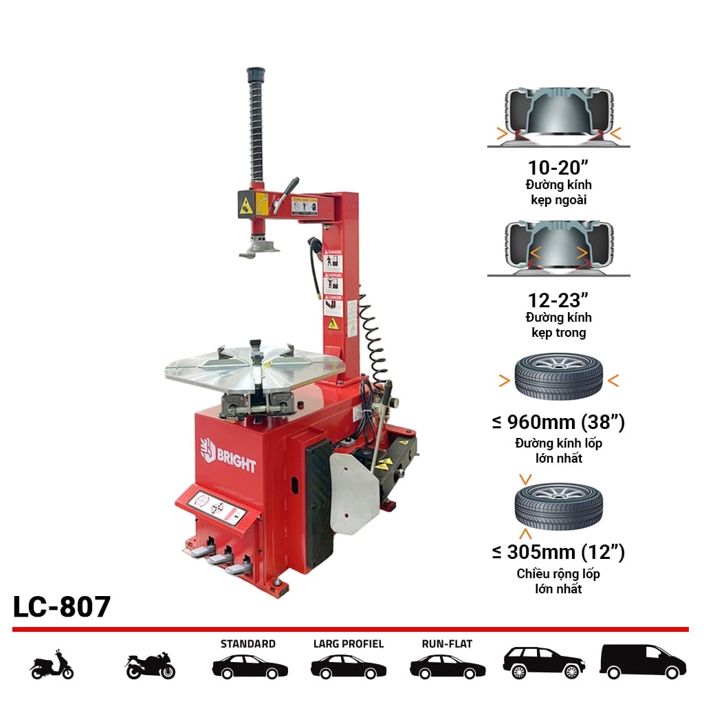máy tháo vỏ xe máy tay ga bright lc-807