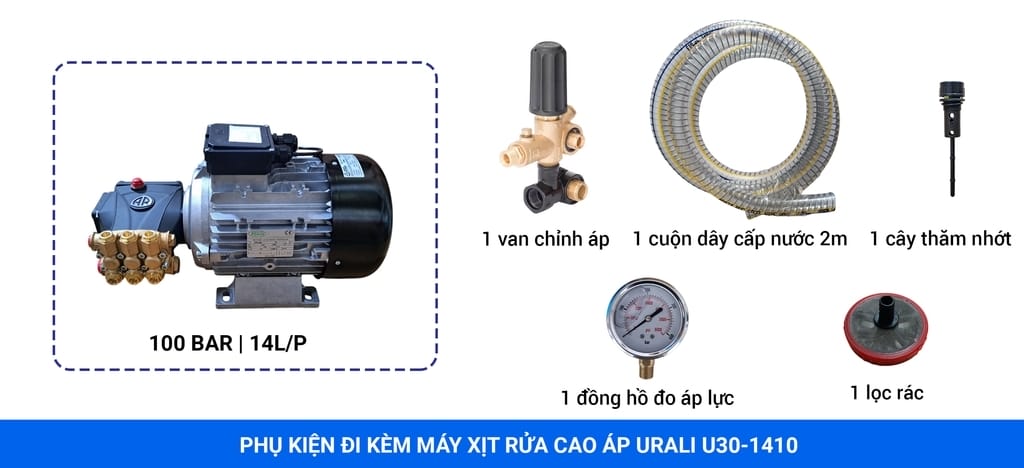 máy xịt nước áp lực cao ar urali u30-1410