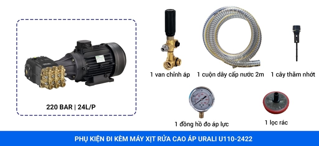 máy rửa xe ô tô cao áp ar urali u110-2422