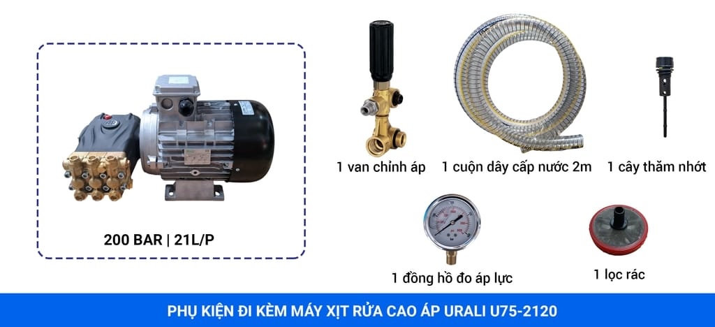 máy xịt rửa cao áp urali u75-2120