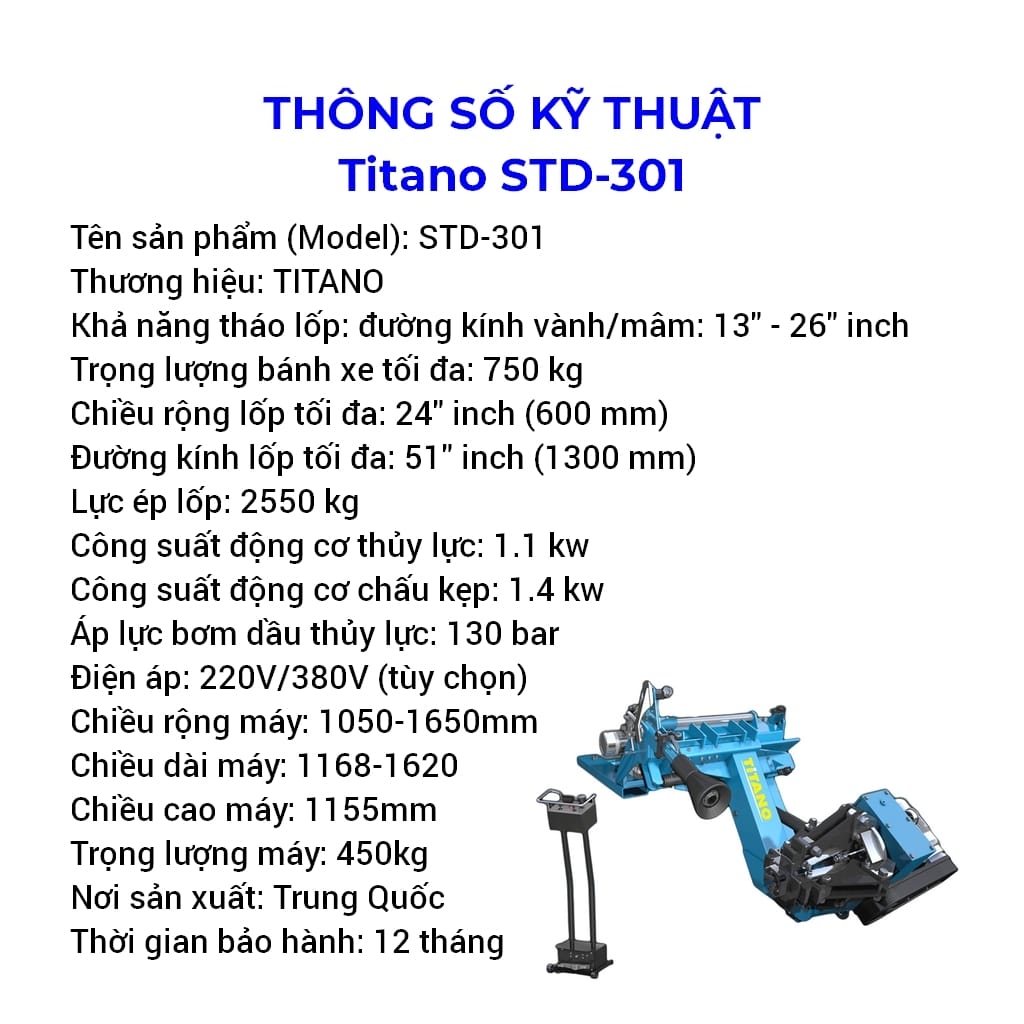 máy tháo lốp lưu động titano std-301