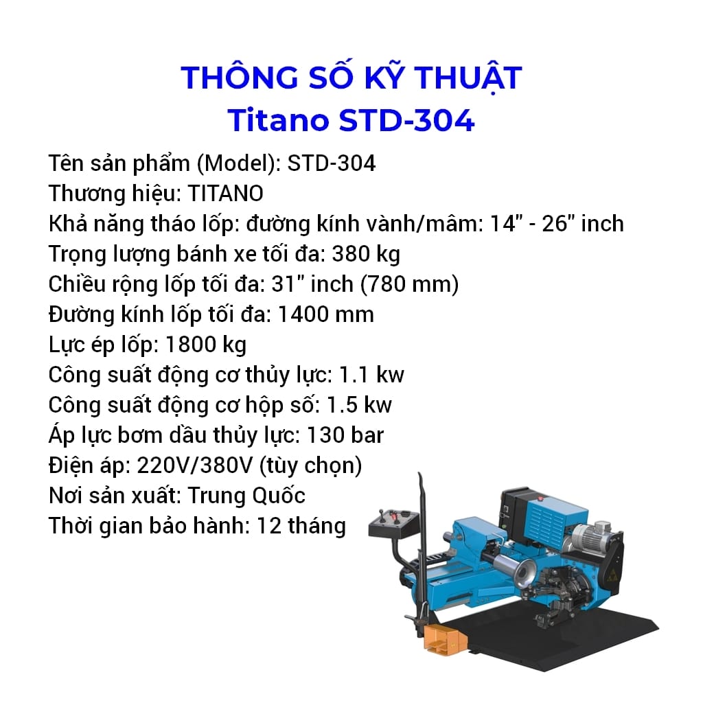 máy ra vỏ xe tải titano std-304