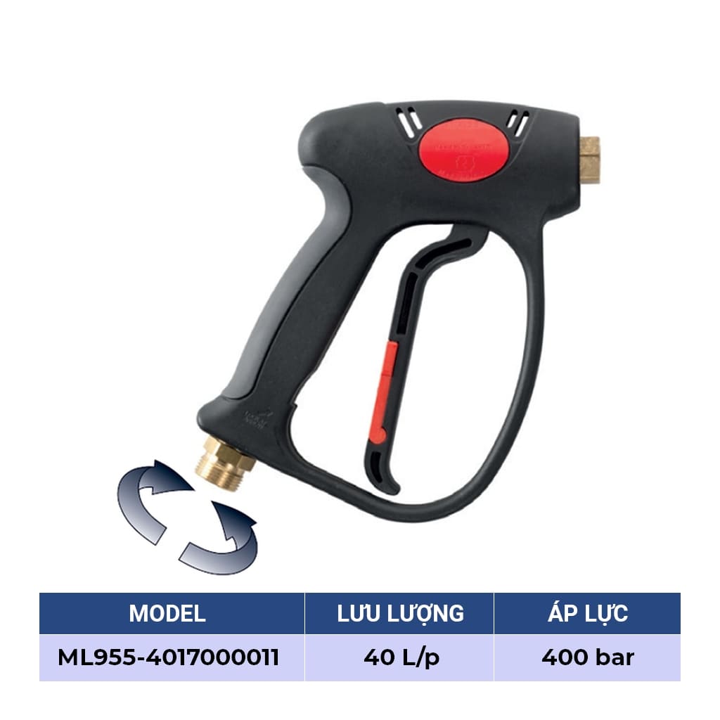 Súng xịt rửa áp lực cao TECOMEC ML955 40, L/p, 400 bar, Italy